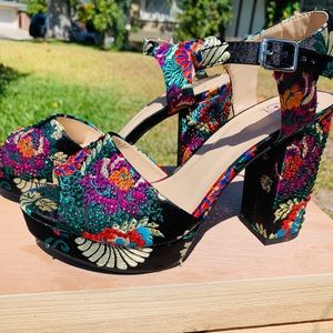 Swarovski chunky heels